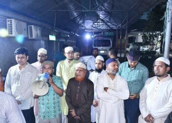 মরহুম জাকিউল হক জাকী ভাইয়ের প্রথম সালাতুল জানাজা অনুষ্ঠিত